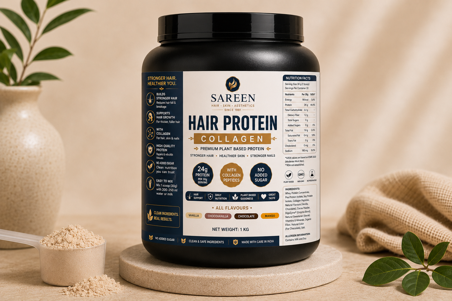 SAREEN Hair Protein Collagen (1 KG)
